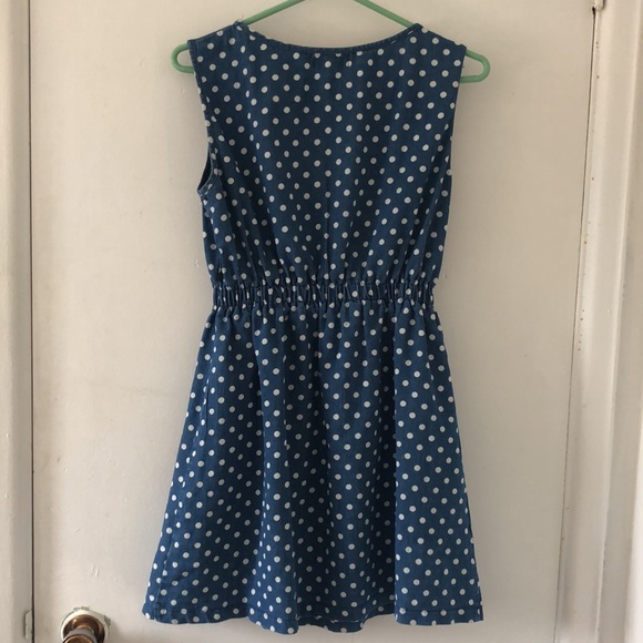 Denim dress with zipper pockets - Picture 5 of 5